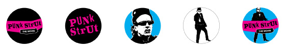 punk strut badges